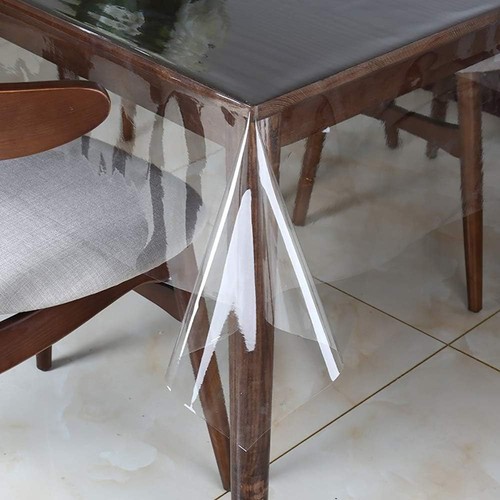 Clear vinyl tablecloth - clear,