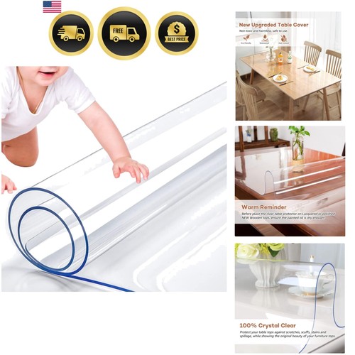 Clear plastic tablecloth - plastic,